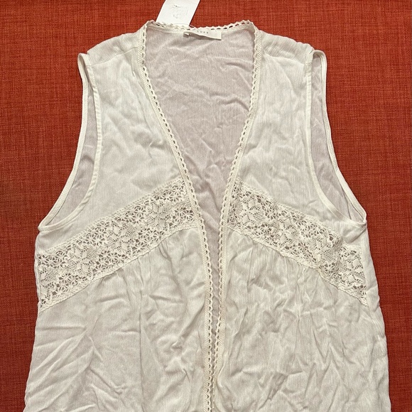 Lace White Boho Vest Top - New with Tags - Nordstrom - Lush - Picture 1 of 5